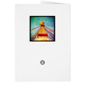 ブダナートストゥーパ、ブッダの目、カトマンズ、ネパール (裏面)