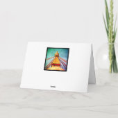 ブダナートストゥーパ、ブッダの目、カトマンズ、ネパール カード (裏面)