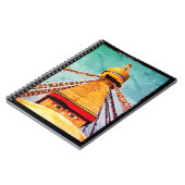 ブダナートストゥーパ、ブッダの目、カトマンズ、ネパール ノートブック (左側)