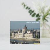 ブダペストからの挨拶 – ハンガリー議会 ポストカード (スタンド正面)