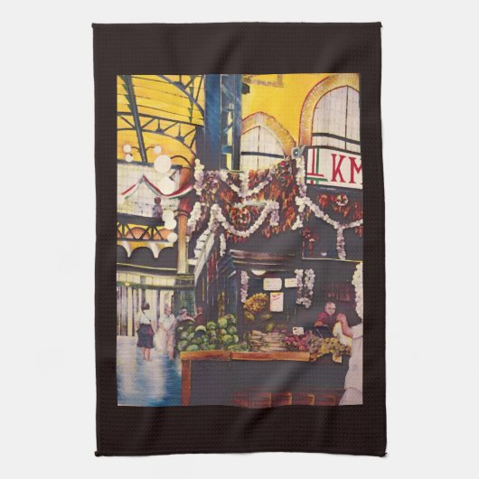 ブダペストのブ最高のルンチ キッチンタオル (縦)