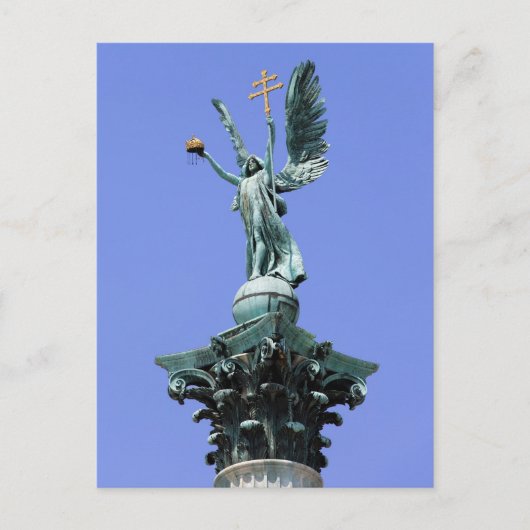 ブダペストの大天使ガブリエル像 ポストカード (正面)