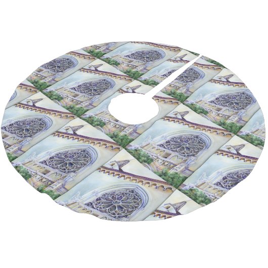 ブダペストの瞬間 ブラッシュドポリエステルツリースカート (アングル)