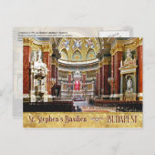ブダペストの聖ステファン大聖堂インテリア ポストカード (正面/裏面)