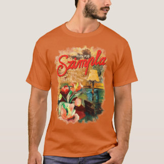 ブダペストの花とともに廃墟パブSzimplaラウンジ r Tシャツ