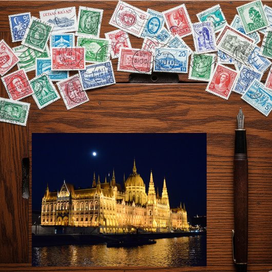 ブダペストの議会建物の写真 ポストカード