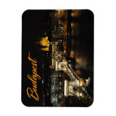 ブダペストのBudaの城からの鎖式吊り橋 マグネット (縦)