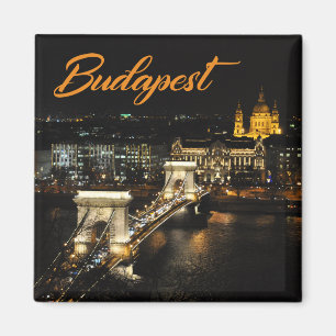 ブダペストのBudaの城からの鎖式吊り橋 マグネット