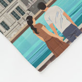 ブダペストへの旅行アート フリースブランケット (角)