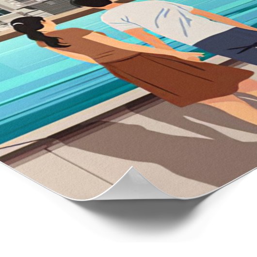 ブダペストへの旅行アート ポスター (角)