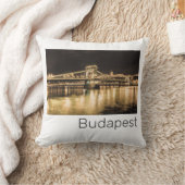 ブダペストチェーンブリッジハンガリーレトロナイトヴィンテージ クッション (ブランケット)