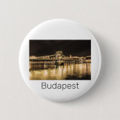ブダペストチェーンブリッジハンガリーレトロナイトヴィンテージ 缶バッジ (正面)