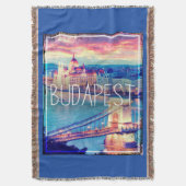 ブダペストチェーンブリッジ，ヴィンテージ スローブランケット (正面縦)