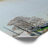 ブダペストチェーン橋とダヌベ川 ポスター (角)