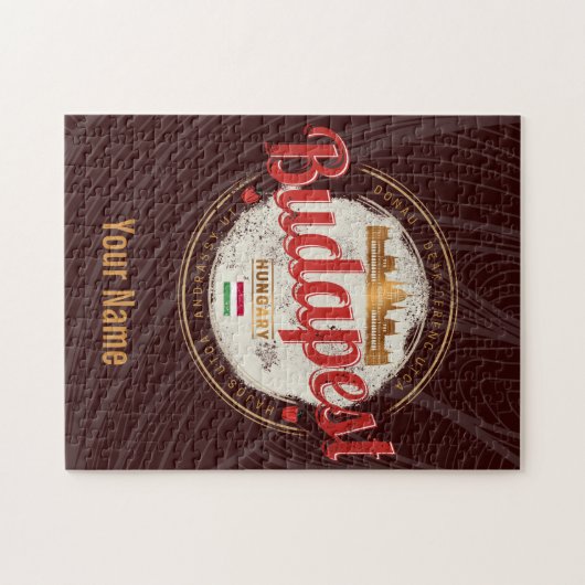 ブダペストデザインハンガリーヴィンテージ議会 ジグソーパズル (横)