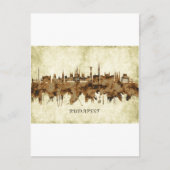 ブダペストハンガリーの街並み インビテーションポストカード (正面)