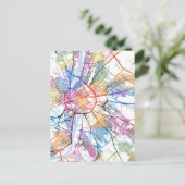 ブダペストハンガリーシティの地図 ポストカード (スタンド正面)