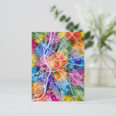 ブダペストハンガリーシティの地図 ポストカード (スタンド正面)