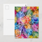 ブダペストハンガリーシティの地図 ポストカード (正面/裏面)