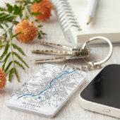 ブダペストハンガリーシティマップトラベルシンプルミニマル キーホルダー (正面右)