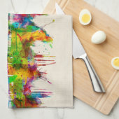 ブダペストハンガリースカイライン キッチンタオル (四つ折り)