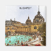 ブダペストハンガリーセチェンイサーマルバス マグネット (正面)