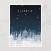ブダペストハンガリートラベルアートヴィンテージレトロ土産 ポストカード (正面)
