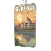 ブダペストハンガリートラベルアートヴィンテージ カーエアーフレッシュナー (左)