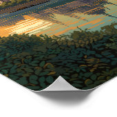 ブダペストハンガリートラベルアートヴィンテージ ポスター (角)