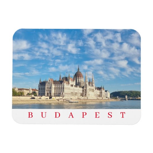 ブダペストハンガリーパーラメントビュー冷蔵庫用マグネット マグネット (横)