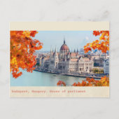 ブダペストハンガリーヴィンテージ下院 ポストカード (正面)