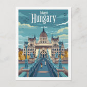 ブダペストハンガリーヴィンテージ有名な旅行プレイス ポストカード (正面)