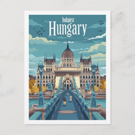 ブダペストハンガリーヴィンテージ有名な旅行プレイス ポストカード (正面)