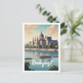 ブダペストハンガリー有名な旅行プレイス ポストカード (スタンド正面)