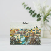 ブダペストハンガリー絵を描油パノラマビュー ポストカード (スタンド正面)