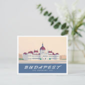 ブダペストハンガリー議会建物旅行 ポストカード (スタンド正面)