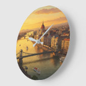 ブダペストハンガリー議会建物旅行 ラージ壁時計 (傾斜)