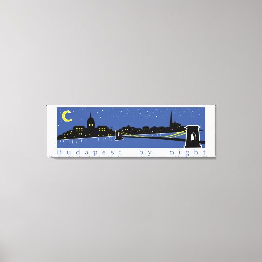 ブダペストバイナイト，ハンガリー，マグヤール キャンバスプリント (正面)