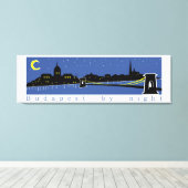 ブダペストバイナイト，ハンガリー，マグヤール キャンバスプリント (インサイチュ (ウッドフロア))