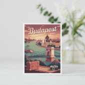 ブダペストヴィンテージの現地女性ギフト ポストカード (スタンド正面)