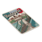 ブダペストヴィンテージエリザベス橋ギフト マグネット (右側)