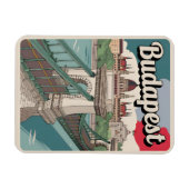 ブダペストヴィンテージエリザベス橋ギフト マグネット (横)