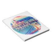 ブダペストヴィンテージ、円 ノートパッド (アングル)