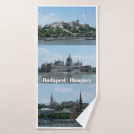 ブダペスト写真カスタム文字バスタオル バスタオル