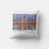 ブダペスト国会議員ハンガリーヴィンテージパノラマ クッション (正面)