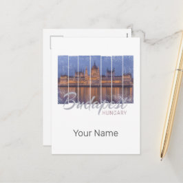 ブダペスト国会議員ハンガリーヴィンテージパノラマ シーズンポストカード