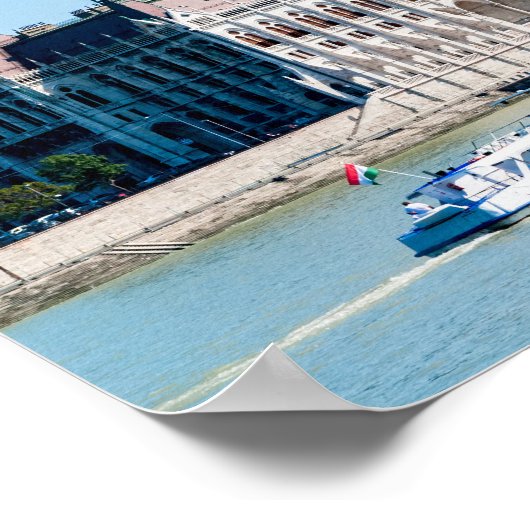 ブダペスト市内のハンガリー国会議事堂 ポスター (角)