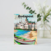 ブダペスト旅行絵葉書アート ハンガリー旅行絵葉書 ポストカード (スタンド正面)