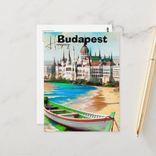 ブダペスト旅行絵葉書アート ハンガリー旅行絵葉書 ポストカード