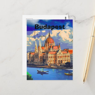ブダペスト旅行絵葉書アート ハンガリー絵葉書 ポストカード
